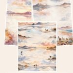 Free Salar de Uyuni Andean Landscapes US Letter – 3 Printable Scrapbook Paper Samples preview