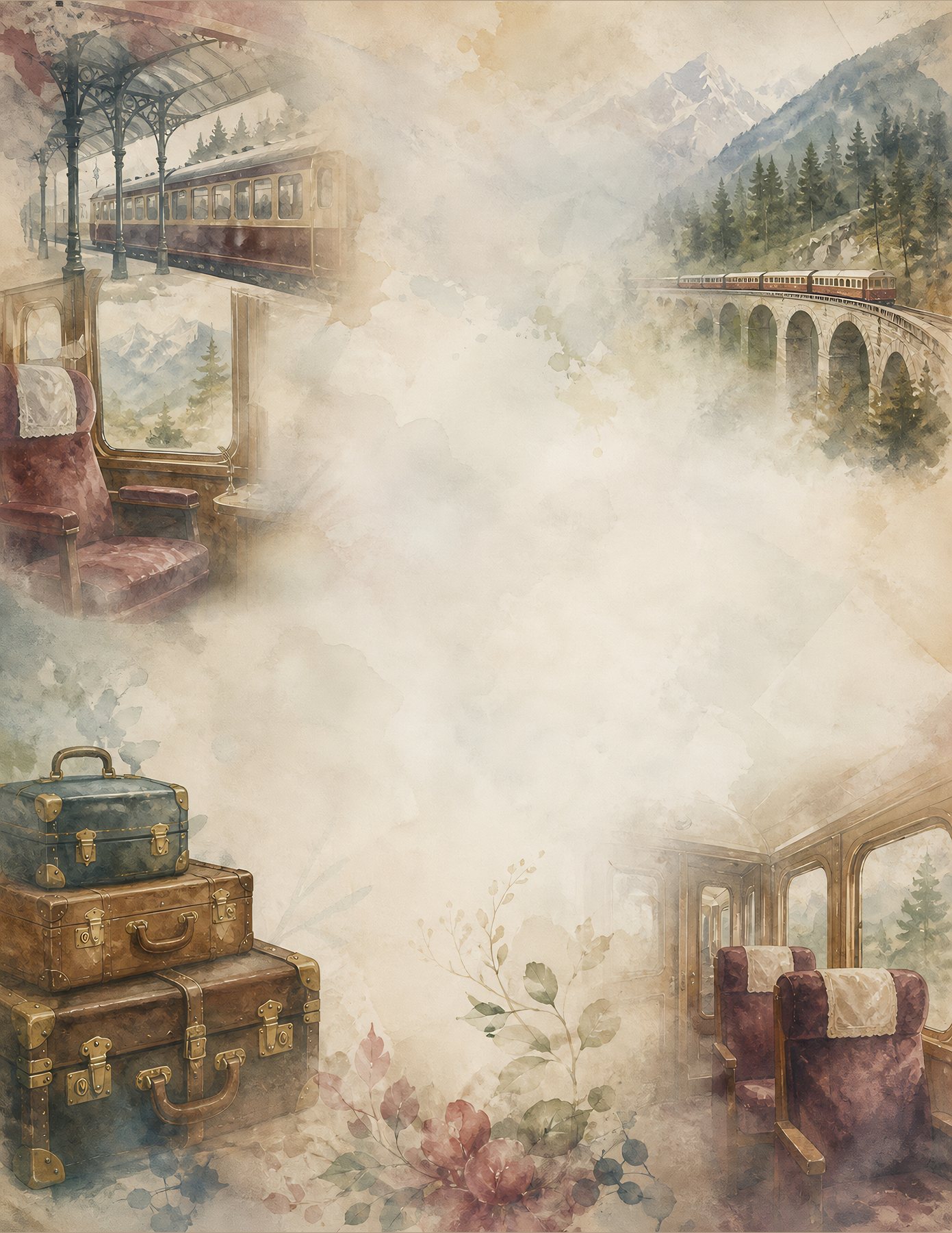 Vintage European Train Journey US Letter preview 5