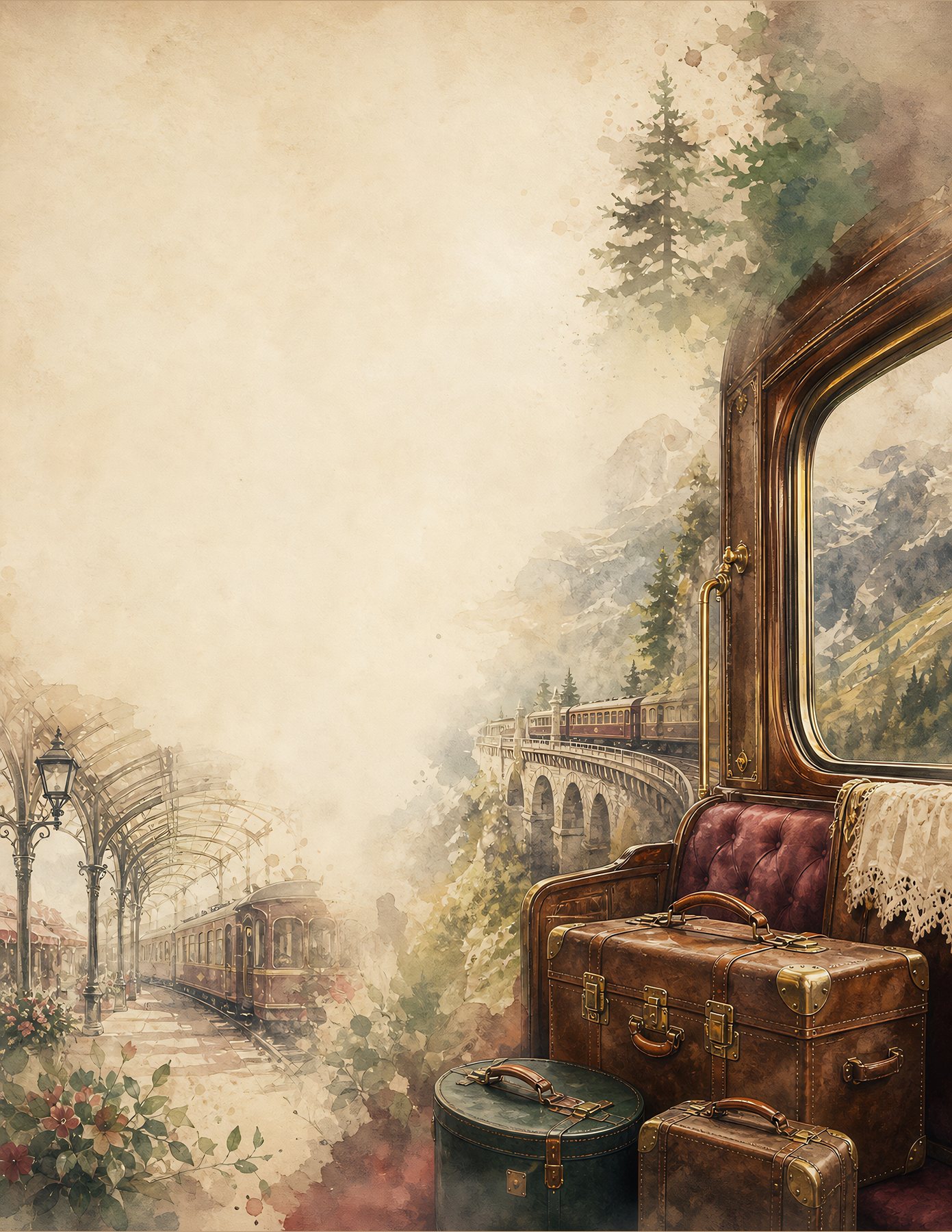 Vintage European Train Journey US Letter preview 6