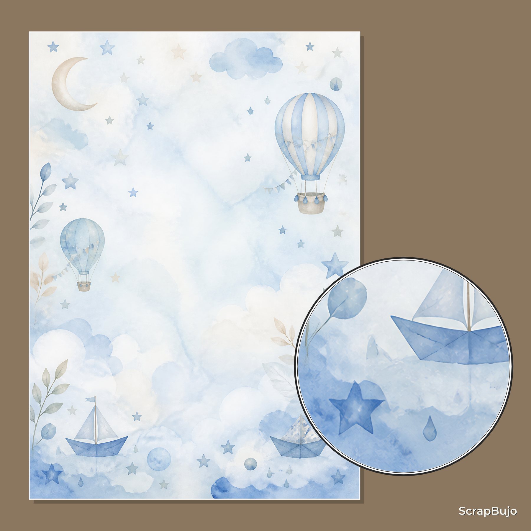 Baby Blue Watercolor A4 Adapted Collection preview 5