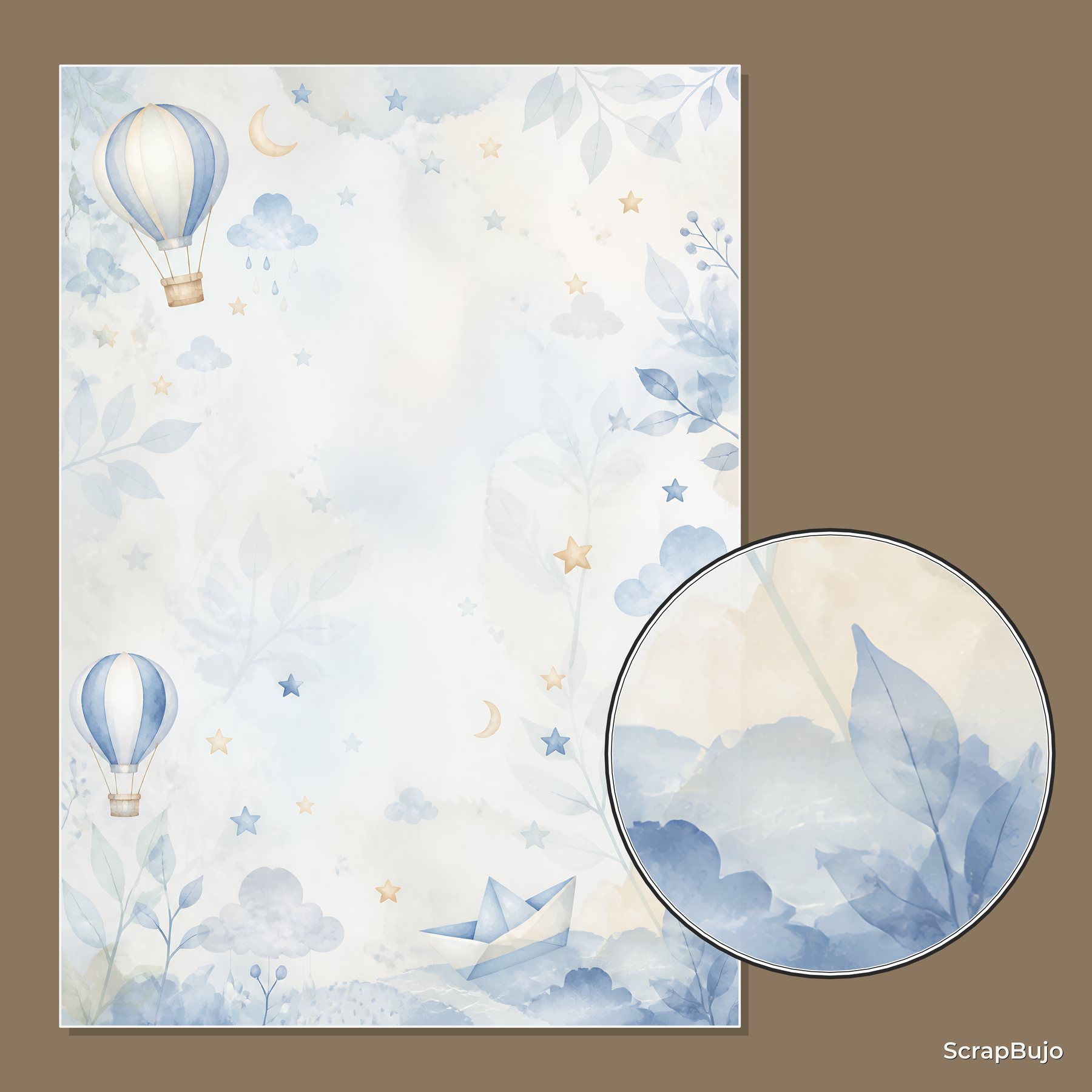Baby Blue Watercolor A4 Adapted Collection preview 6