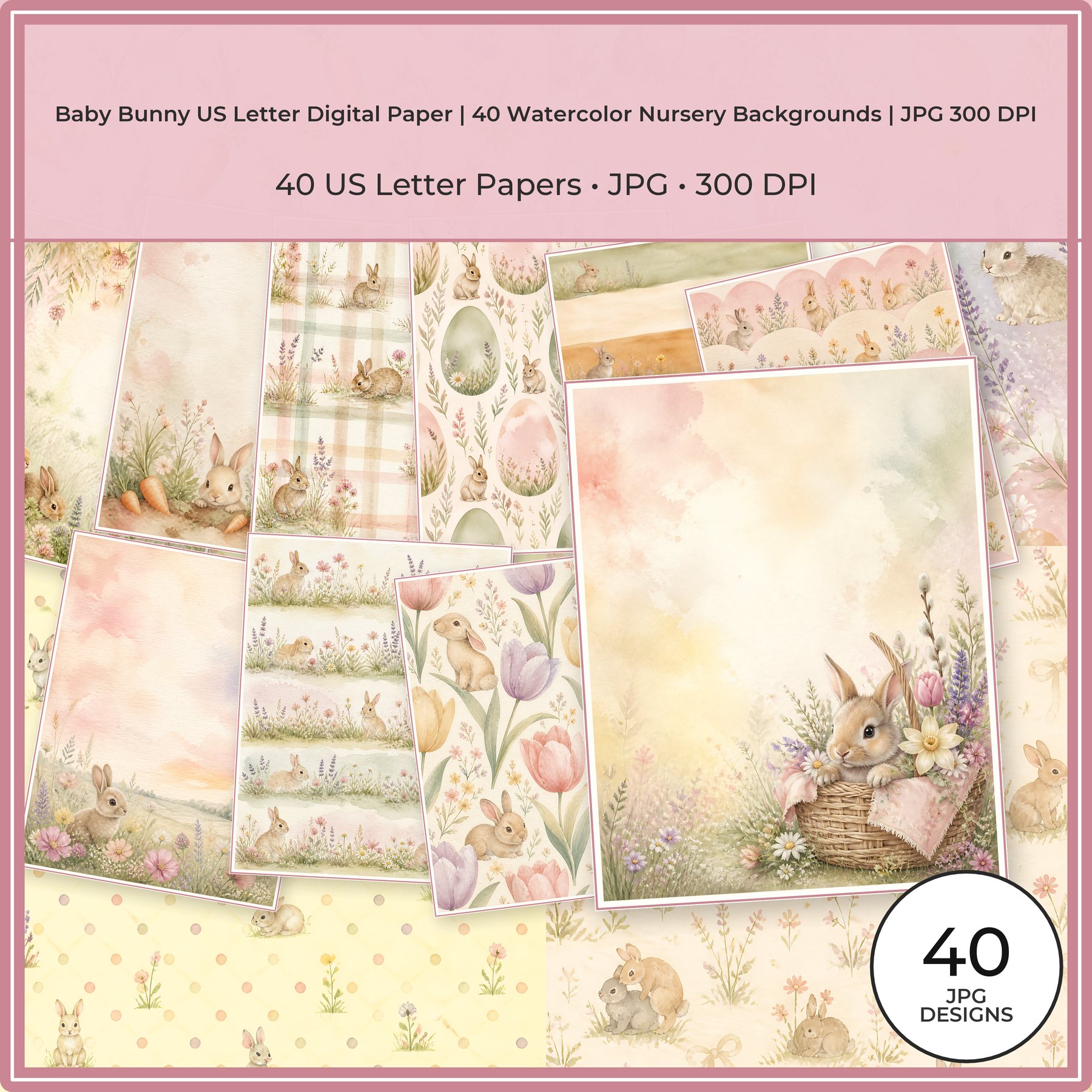 Baby Bunny US Letter Collection