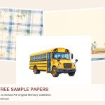 Free Back to School A4 Original Memory Collection – 3 Printable Scrapbook Paper Samples preview