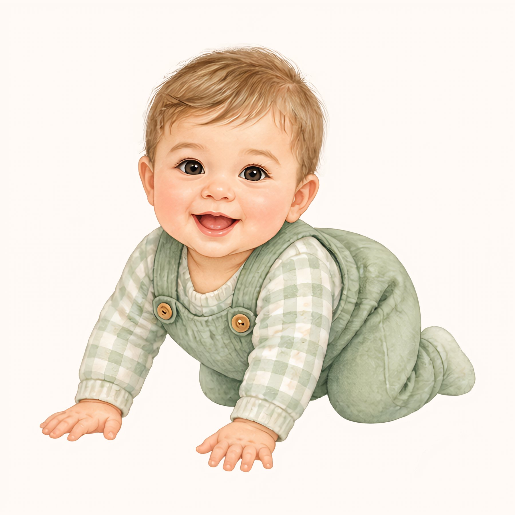 Baby Green US Letter Papers & Individual Cliparts