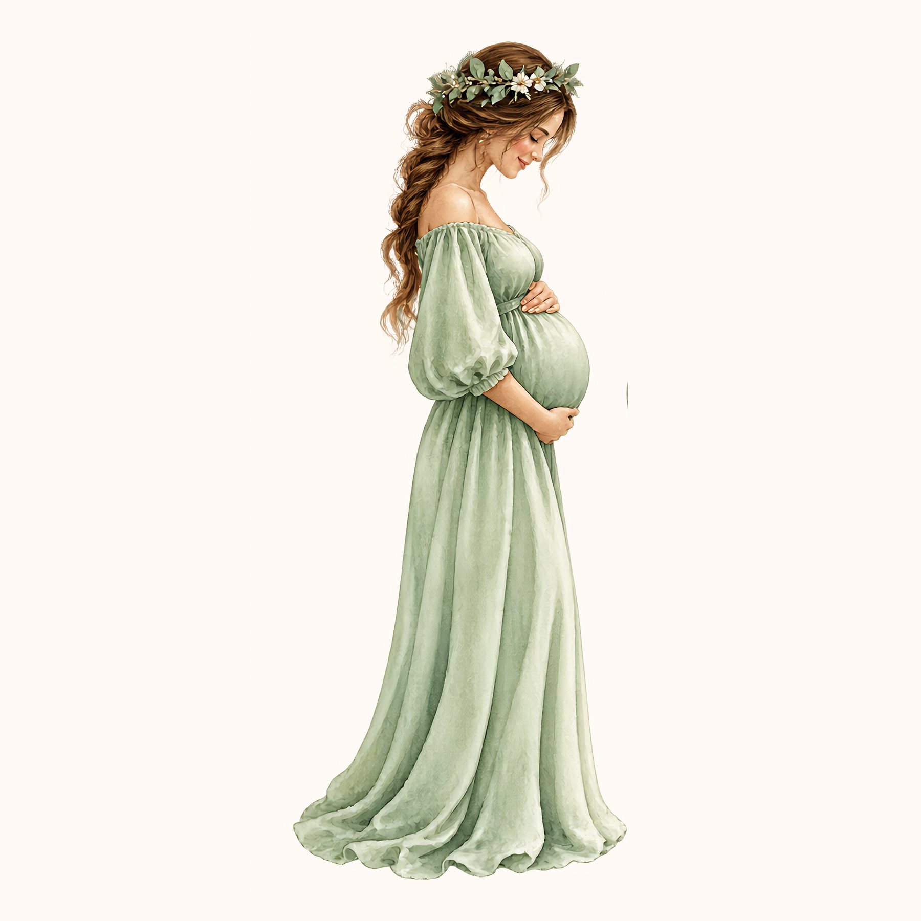 Baby Green US Letter Papers & Individual Cliparts preview 5