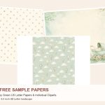 Free Baby Green US Letter Papers & Individual Cliparts – 3 US Letter Paper Samples preview