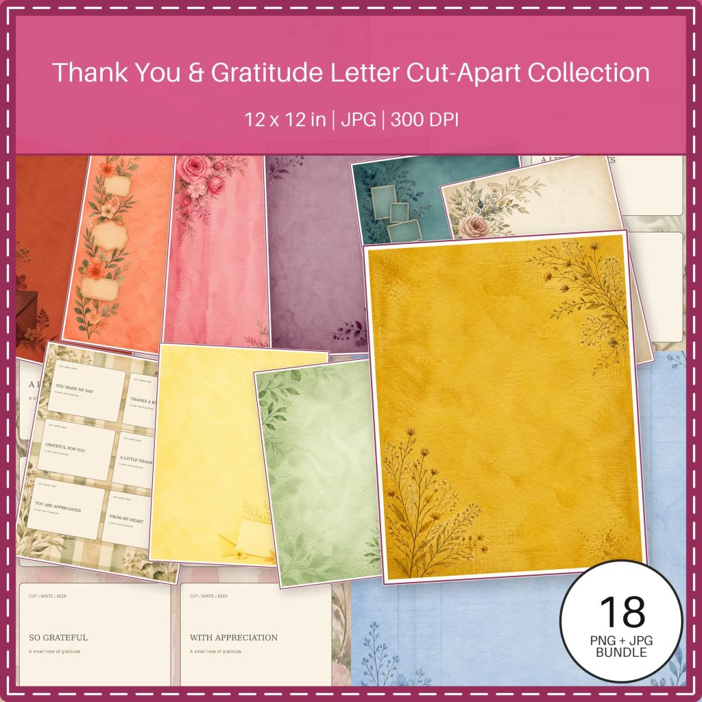 Thank You Gratitude Scrapbook Kit US