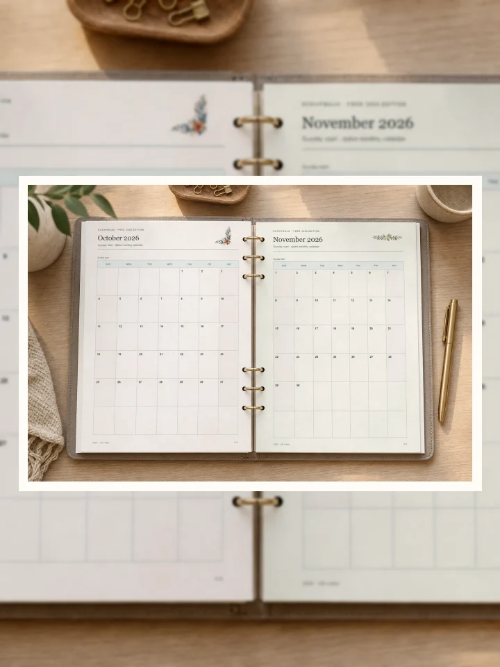 6 Free 2026 Printable Planner PDF Pairs: Letter, A4 and A5 visual story illustration