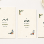 A4 Sunday start planner pair shown with original pages
