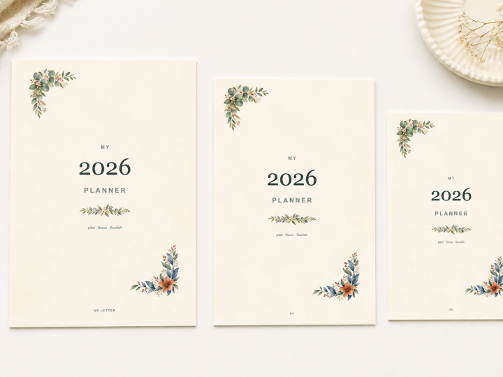 Free 2026 A4 Planner — Monday Start PDF Pair