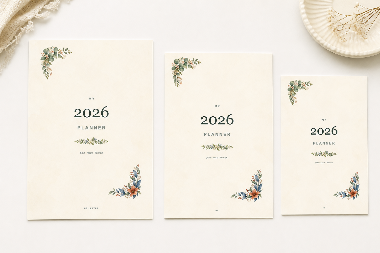 Free 2026 A4 Planner — Monday Start PDF Pair