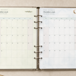 A4 Sunday start planner pair shown with original pages