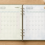 US Letter Sunday start planner pair shown with original pages