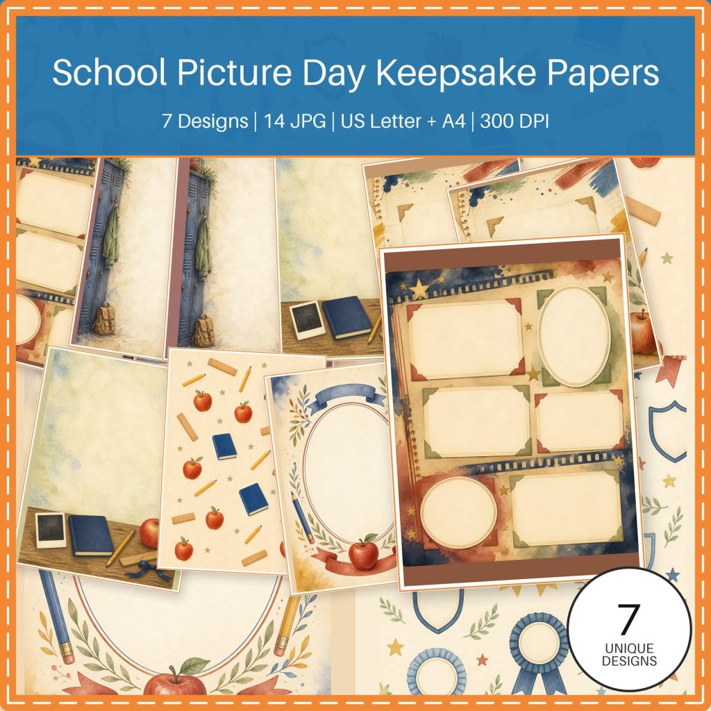 School Picture Day Keepsake Papers