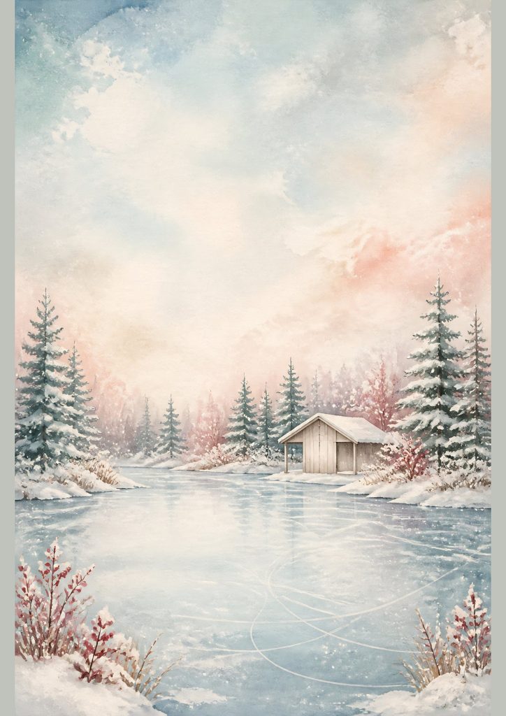 05 winter ice skating pond papers