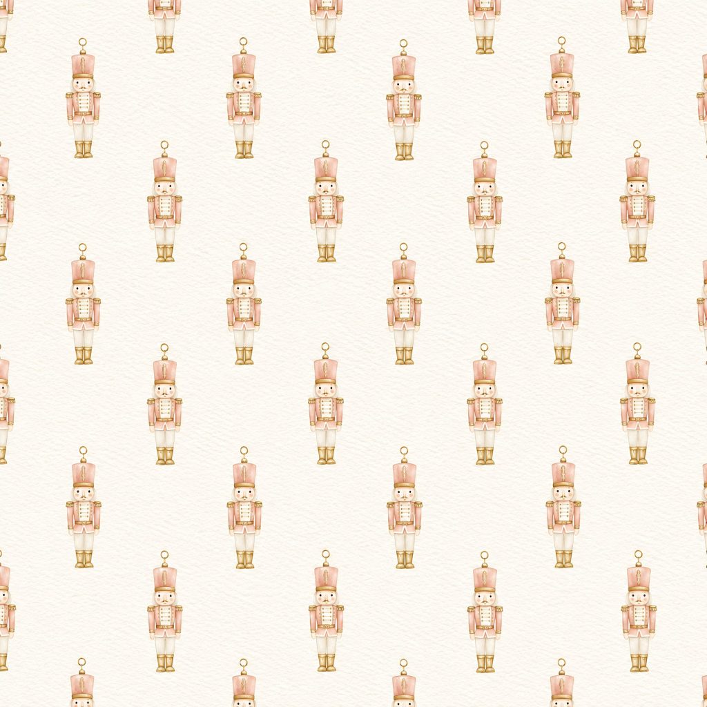 Pink Nutcracker Ballet Christmas Digital