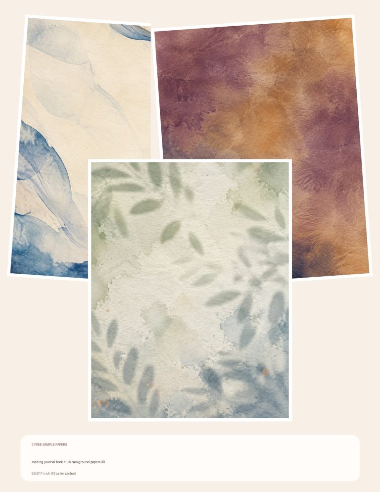 Free reading-journal-book-club-background-papers-30 – 3 Printable Scrapbook Paper Samples preview