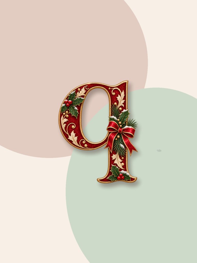 Christmas Alphabet and Number Clipart PNG Bundle poster portrait
