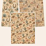 Free Western Rodeo Memory – 3 Printable Scrapbook Paper Samples preview