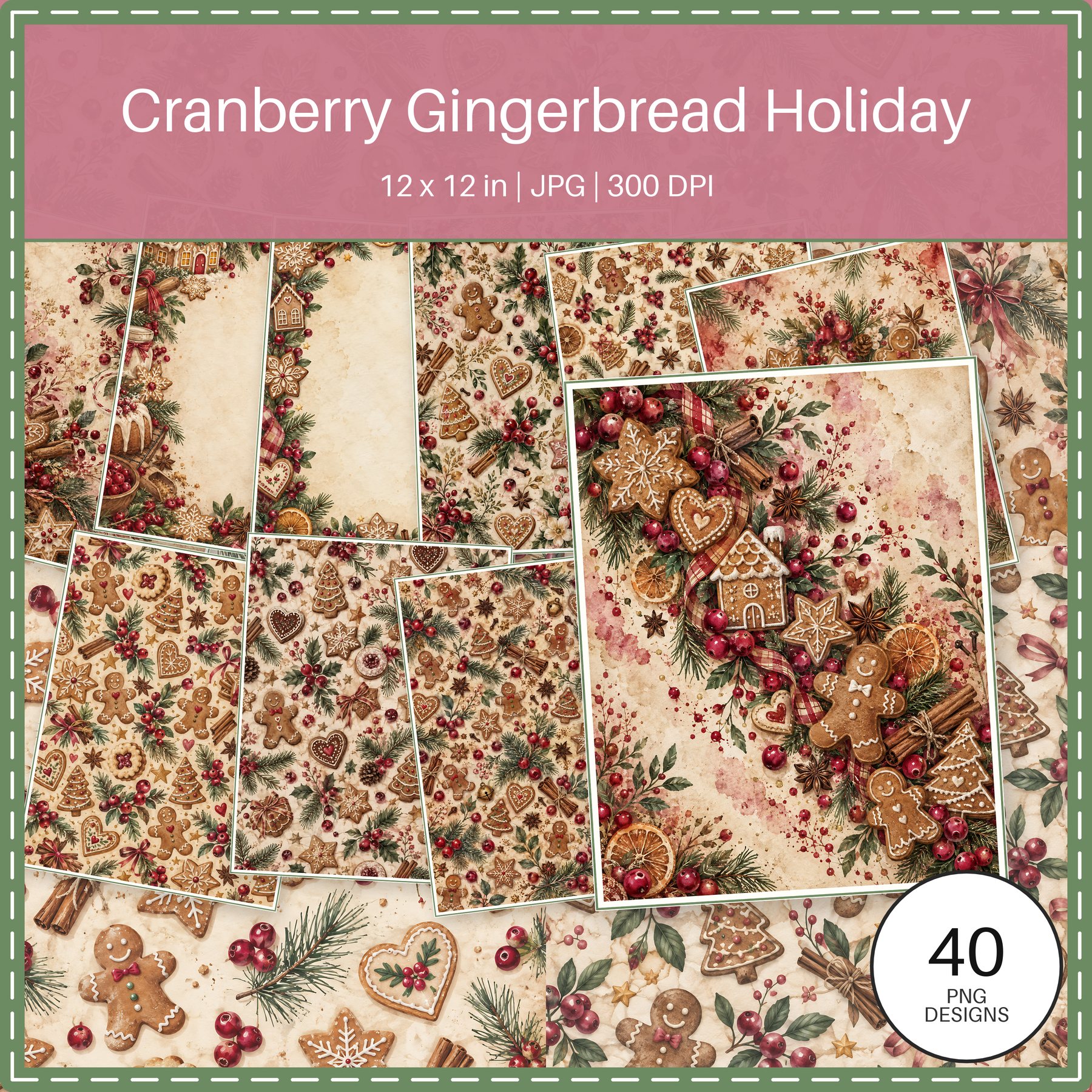 Cranberry Gingerbread Holiday