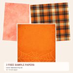 Free Comic Halloween Pop Art – 3 square Paper Samples preview