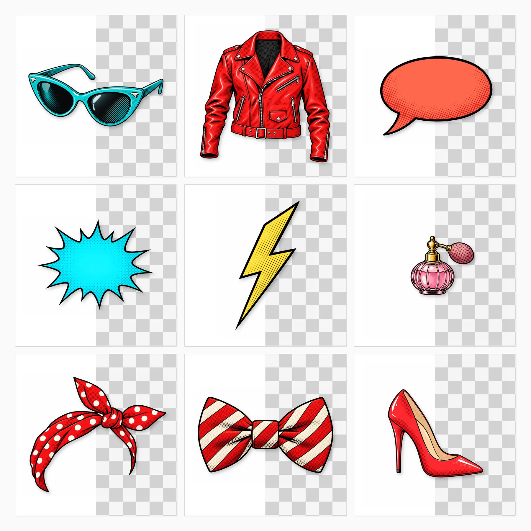 Pop Art Comic Scrapbook Papers and Clipart Bundle for Men and Women preview 2