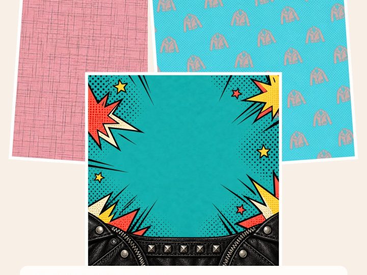 Free Pop Art Comic Scrapbook Papers and Clipart Bundle for Men and Women – 3 square Paper Samples