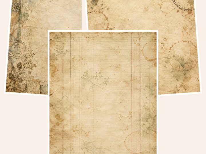 Free Antique Ephemera Ledger – 3 Printable Scrapbook Paper Samples