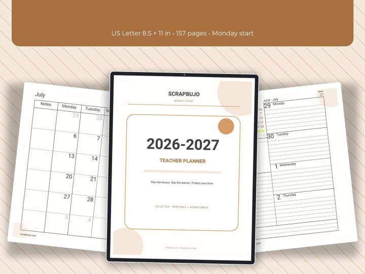 Teacher Planner 2026 2027 Digital