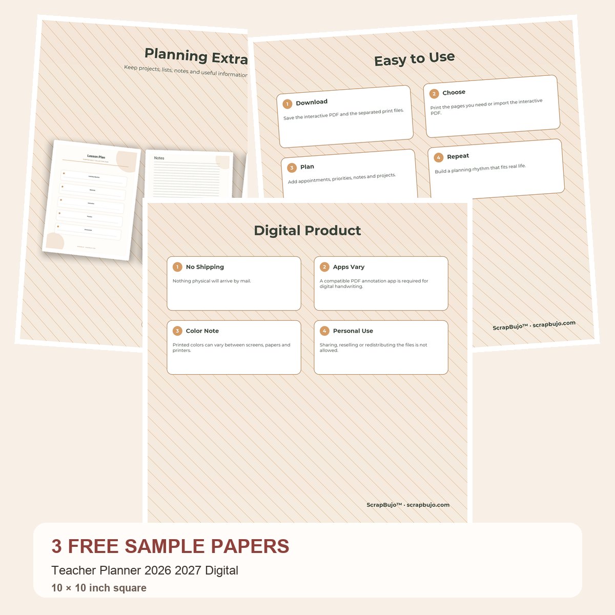 Free Teacher Classroom Essentials Planner Preview