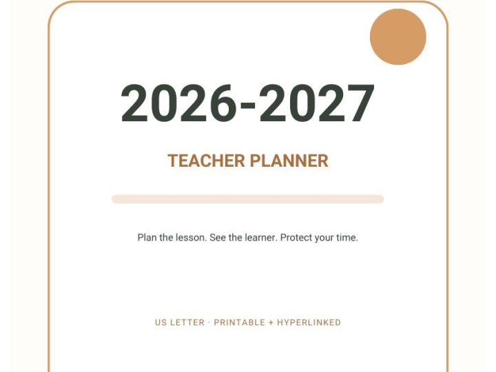Free Teacher Classroom Essentials Planner Preview