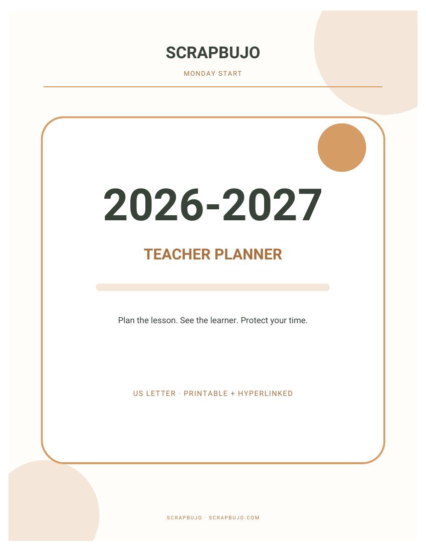 Free Teacher Classroom Essentials Planner Preview
