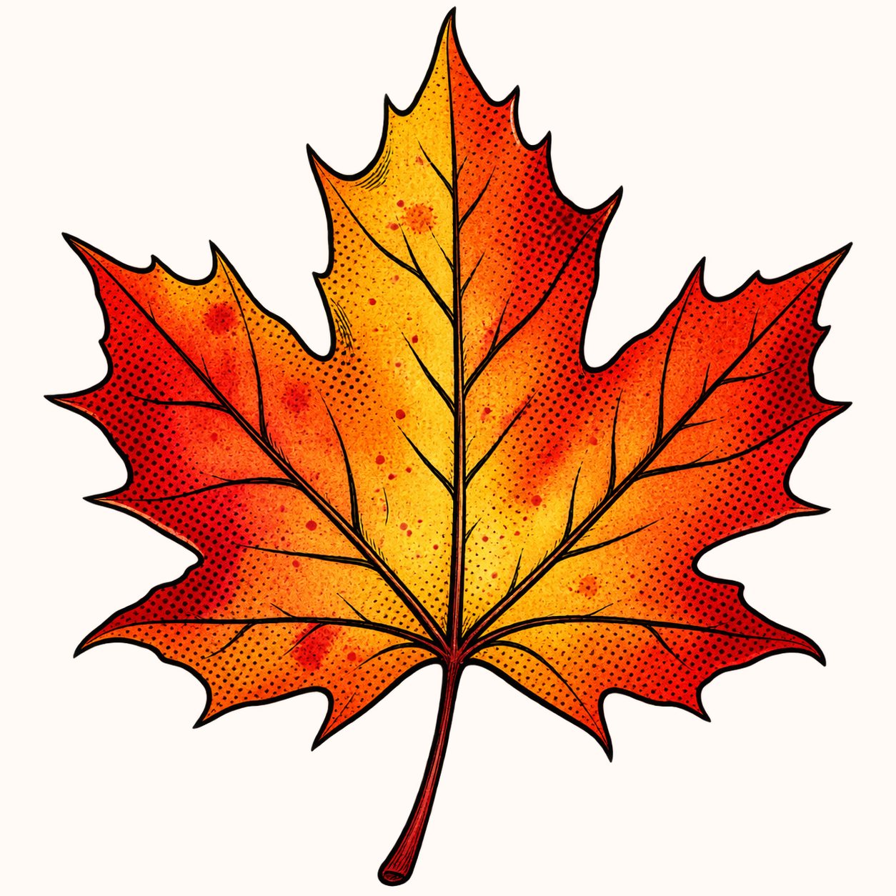 Comic Autumn Pop Art Scrapbook Papers & PNG Cliparts