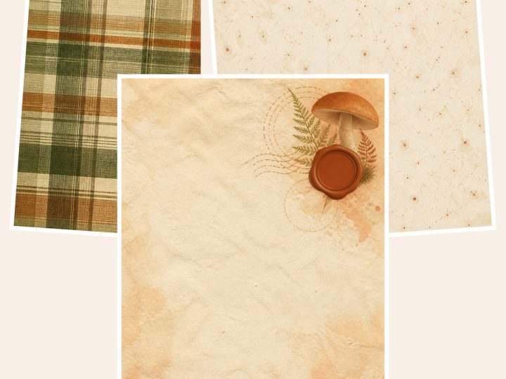 Free mushroom-postmark-weekly-giveaway – 3 Printable Scrapbook Paper Samples