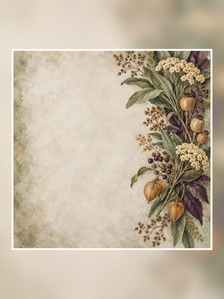 Kitchen Witch Autumn Apothecary Digital Papers poster portrait