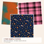 Free Safari Comic Halloween — 80 Papers, Cliparts & Die-Cuts – 3 square Paper Samples preview