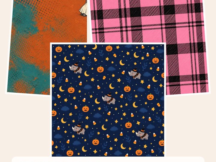 Free Safari Comic Halloween — 80 Papers, Cliparts & Die-Cuts – 3 square Paper Samples