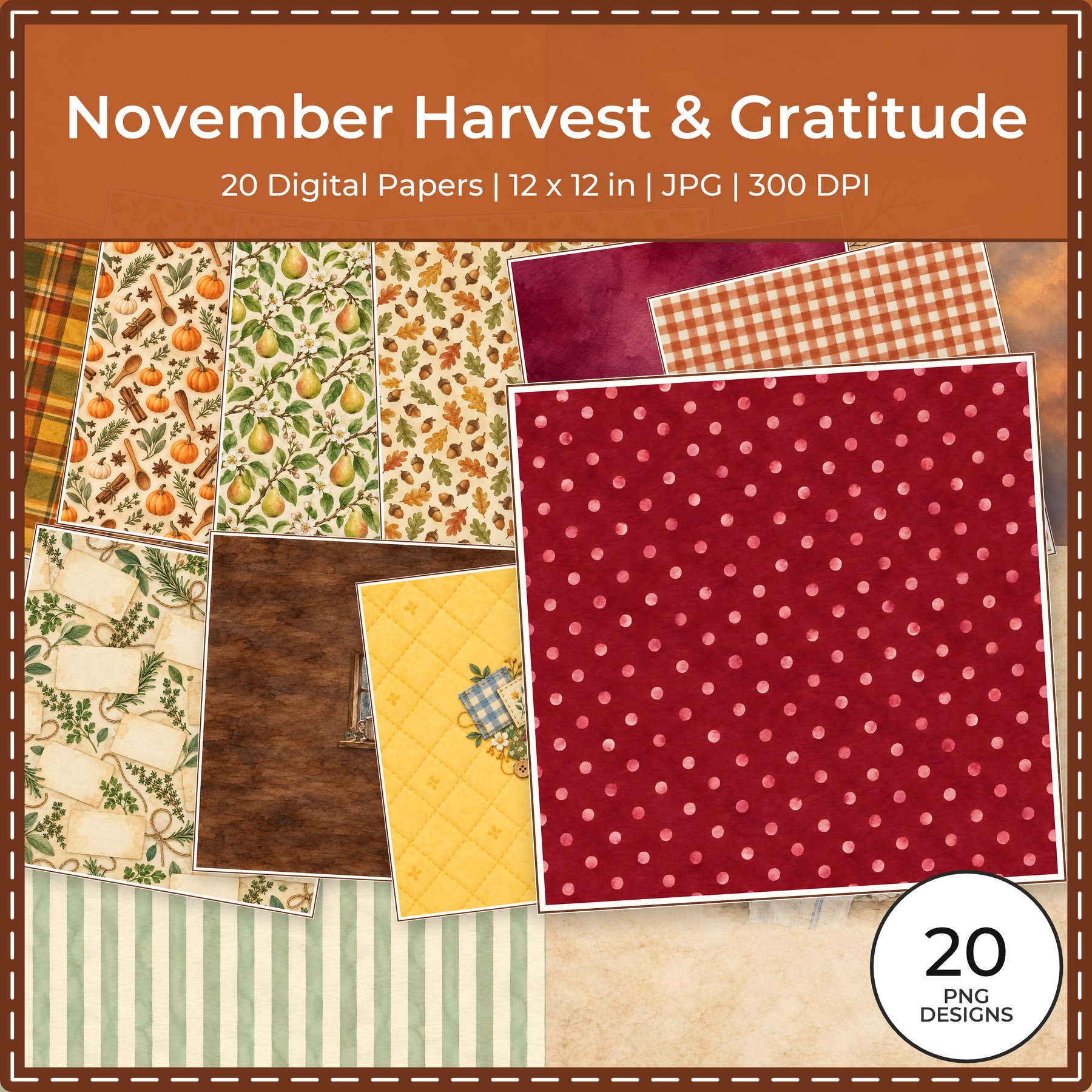 November Harvest Gratitude Digital