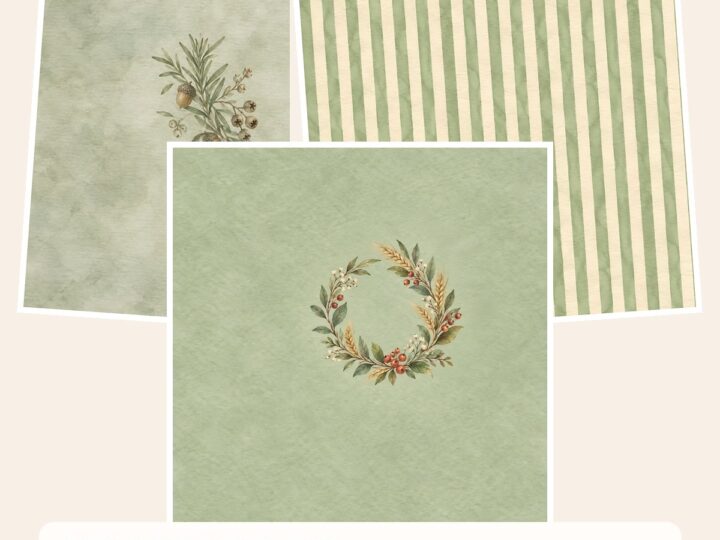 Free November Harvest Gratitude Digital – 3 Printable Scrapbook Paper Samples