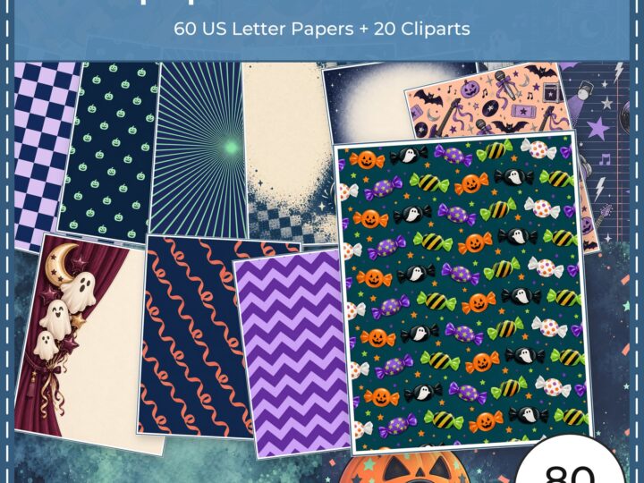 K Pop Halloween Comic Digital Paper