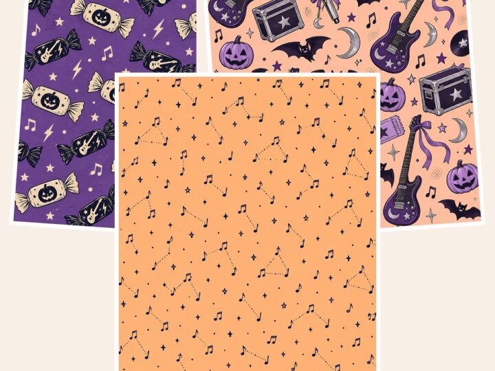 Free K Pop Halloween Comic Digital Paper – 3 US Letter Paper Samples