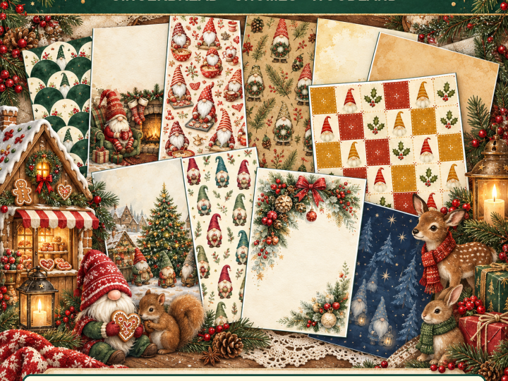 Christmas Storybook & Woodland Pack | 4 Digital Scrapbook Collections
