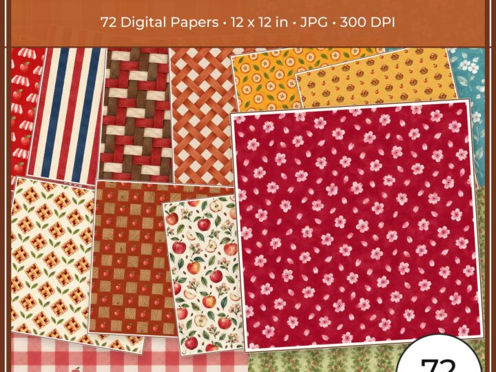 Apple Orchard & Cider Harvest Digital Papers
