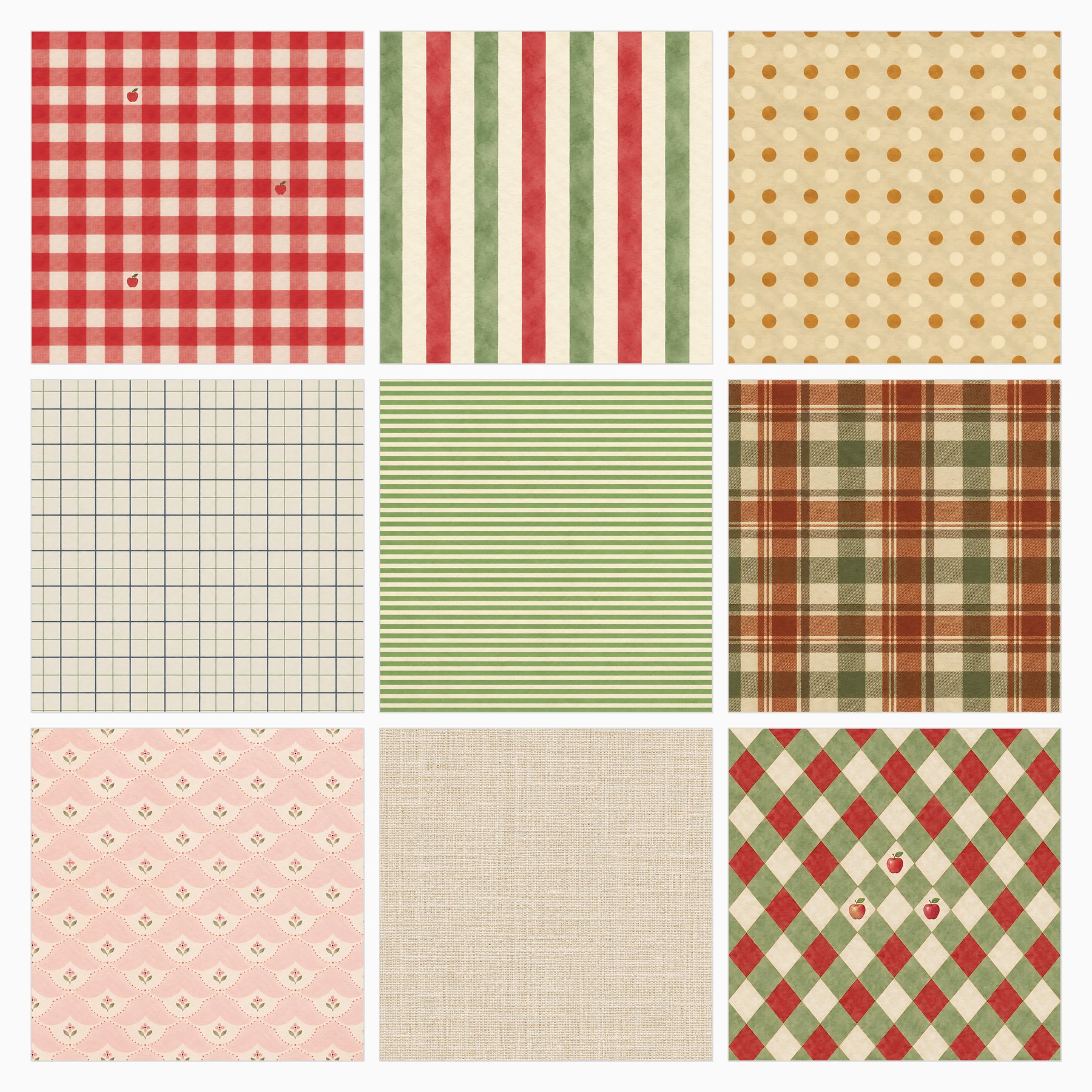 Apple Orchard & Cider Harvest Digital Papers preview 4