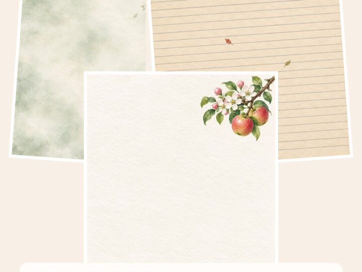 Free Apple Orchard Paper Sample: 3 Printable Pages