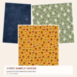 Free Enchanted Autumn Halloween Digital Paper – 3 Printable Scrapbook Paper Samples preview