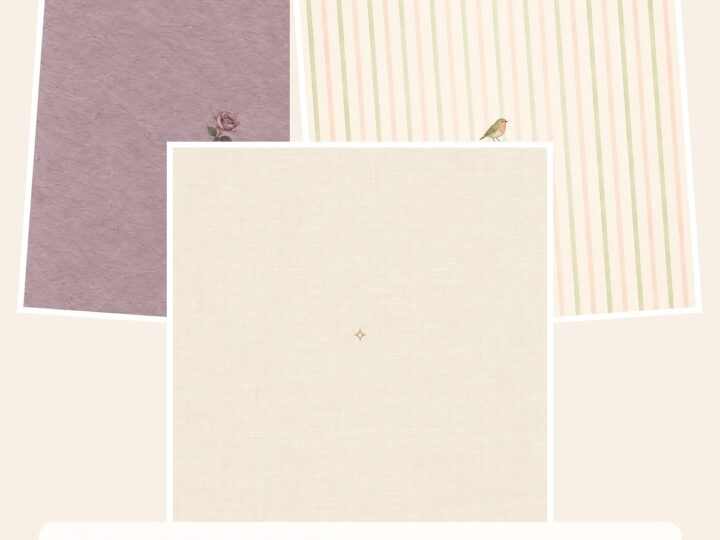 Free Rose Letter-Writing Memory Signatures – 3 Printable Scrapbook Paper Samples