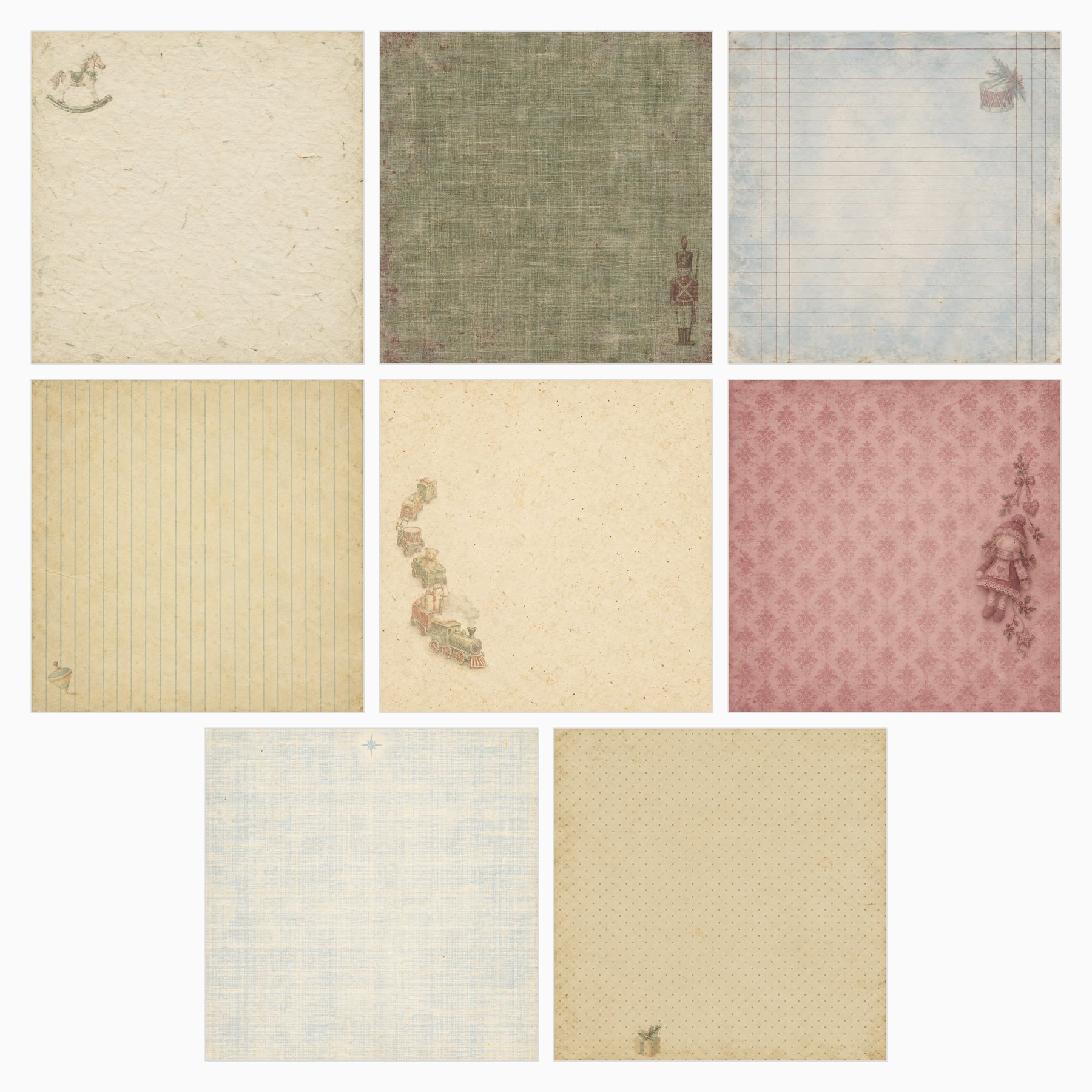 Vintage Christmas Scrapbook Paper 40 preview 2