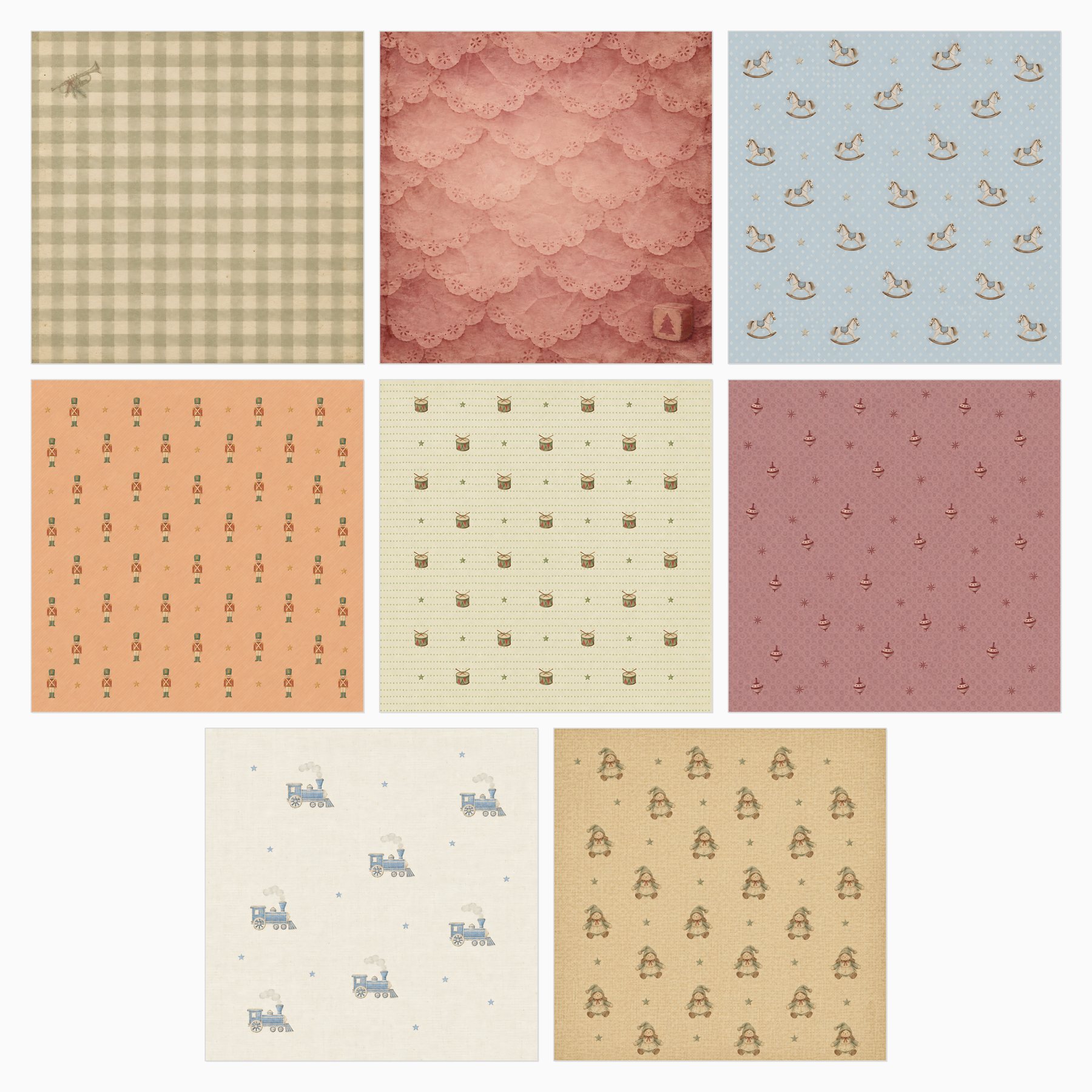 Vintage Christmas Scrapbook Paper 40 preview 3