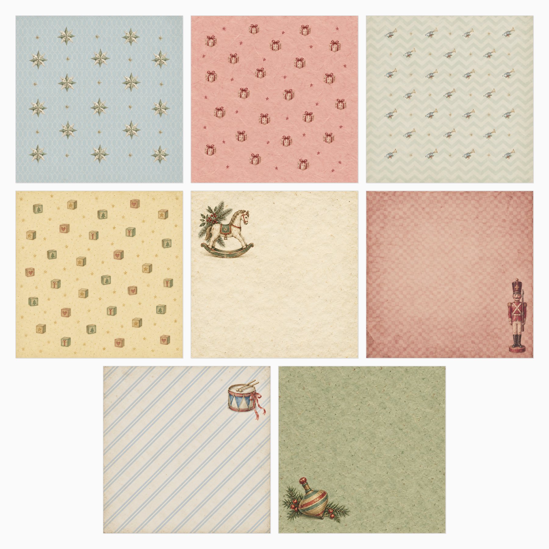 Vintage Christmas Scrapbook Paper 40 preview 4